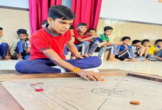 Students playing indoor games together